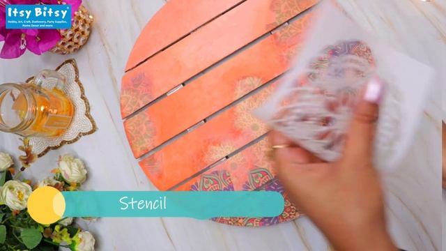 DIY Decoupage on MDF Slatted Circle  Tutorial