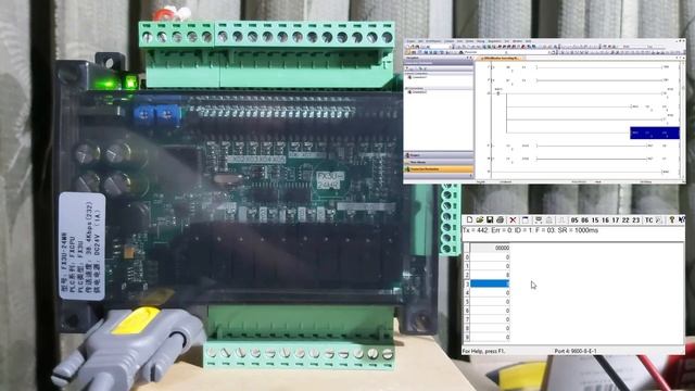 Modbus Slave Mitsubishi FX3U24MR  -  Modbus Poll
