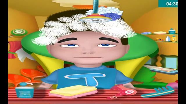 Funny cartoons game kids hair Salon