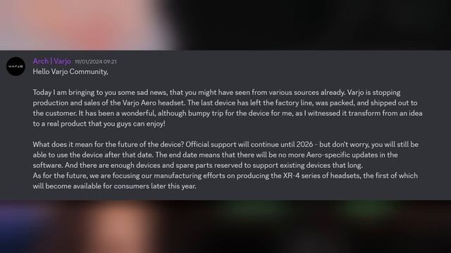 Varjo drops the Aero VR Headset | Looks like they are planning on a quick exit!