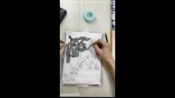 Уроки рисования 11. Рисуем иллюстрацию, собаку в смешанной технике 1 . С чего начинать иллюстрацию