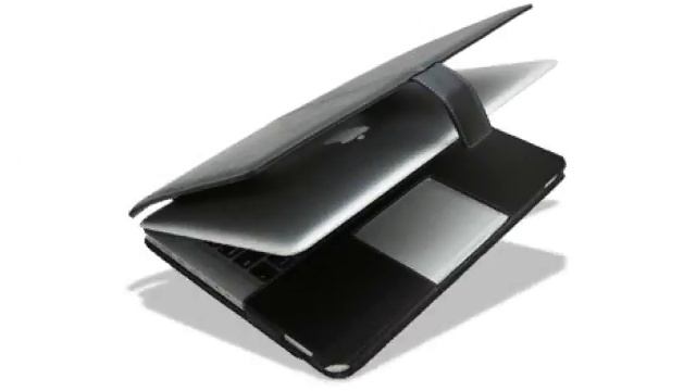 Melkco Tasche Leder Etui cuir ~Apple New MacBook 13" Book Type (Black)