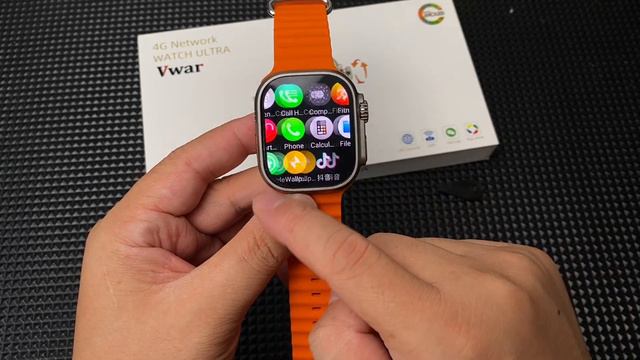 VWAR Ultra 4G Android Smart Watch Unboxing- AMOLED, Retractable camera, 2G RAM 32G ROM, GPS WIFI SI