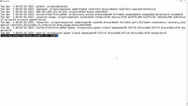 Monitor Rsyslog resource usage, queue size and dropped events with impstats module