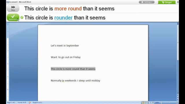 how to correct english sentences