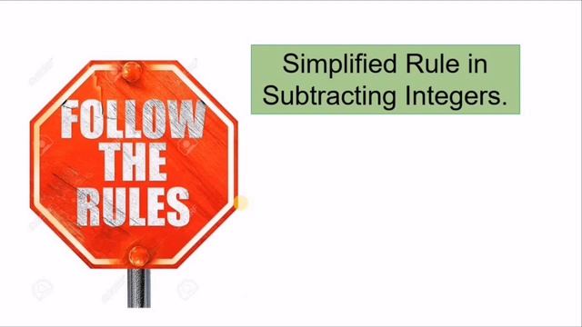 SUBTRACTION OF INTEGERS