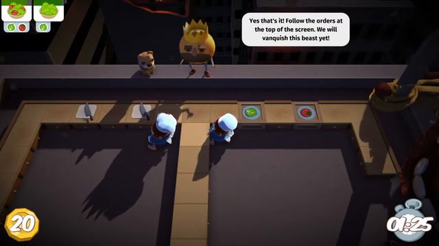 Играем  на  PS4  в игру Overcooked