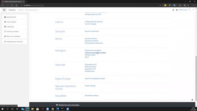 Configuraciones iniciales de Moodle 3.9 (cambio de idioma, zona horaria y país por defecto)