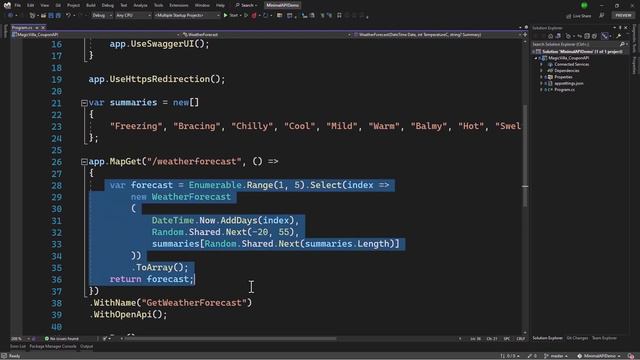10 Minimal API в ASP.NET, начальная настройка Program.cs в minimal API