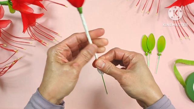 How to make nylon stocking flowers|| Tutorial Bunga Stoking " Red Spider Lilly"