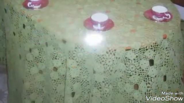 Моё начало, первая работа, скатерть крючком.