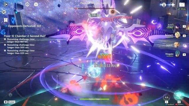 Yae Miko Quickbloom X Raiden Sunfire | 3.7 Spiral Abyss Floor 12 Full Clear (9 Stars)