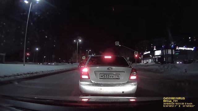 Ночная запись с регистратора MIO MiVue 731