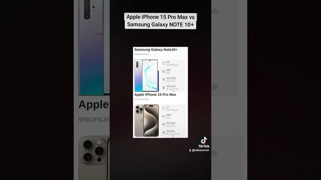 Apple iPhone 15 Pro Max vs Samsung Galaxy Note 10 Plus