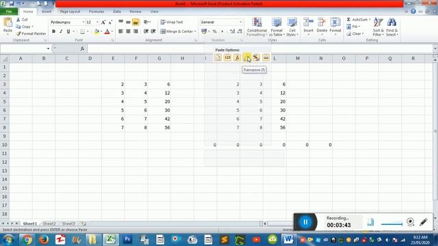 Excel (7) Copy and Paste