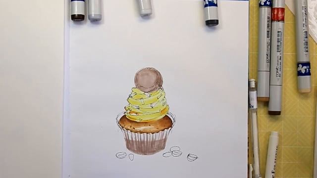 Капкейк. Скетчинг маркерами. Рисуй легко! с Еленой Кармаковой