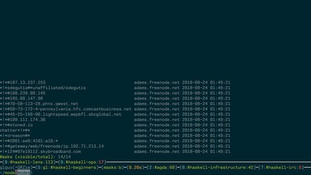 glirc IRC client demonstration