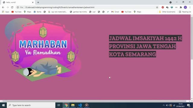 DESIGN LANDING PAGE WEBSITE USING BOOTSTRAP  WITH THEME : RAMADAN KAREEM 1442 H |  By Coding Watch