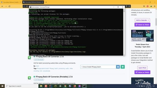 install ffmpeg using chocolatey  windows 11