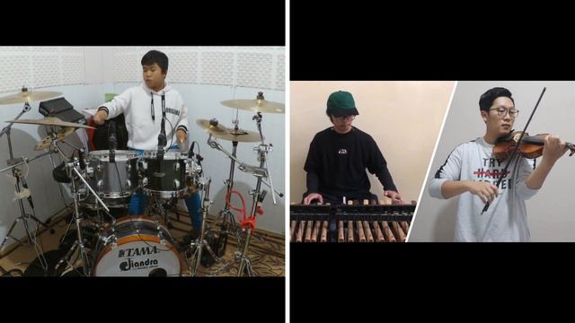 Memories - Maroon 5 || DRUM X ANGKLUNG X VIOLIN COVER