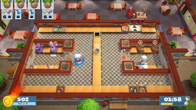 Overcooked 2. Kevin 1. Single Player. 4 Stars.