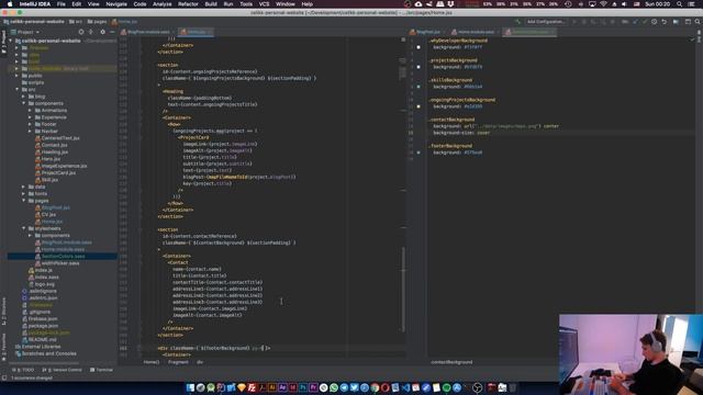 Personal Website with React - Adding Footer to BlogPost Page