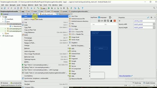 Simple Navigation Drawer with splash screen