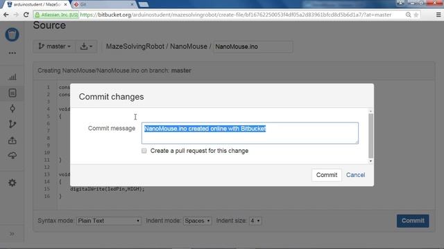 First Commit with Bitbucket