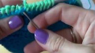 Вязание пинеток спицами Шаг 8 / / Knitting bootees spokes Step 8