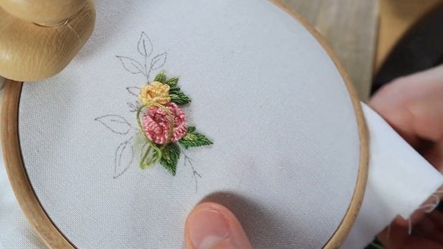 Hand Embroidery Cast On Stitch Rose Tutorial