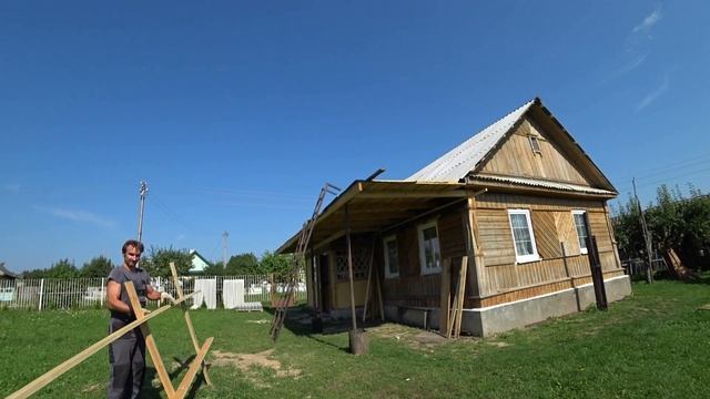 Организовал доставку шифера наверх
