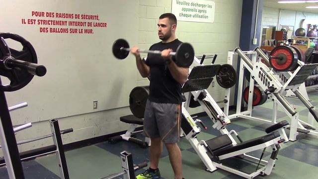 Standing Biceps Curl 7-7-7-7 / Flexion Aux Coudes Debout 7-7-7-7