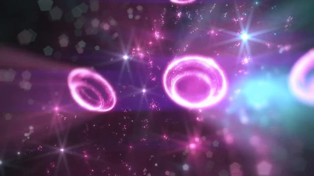 VJ Rings Dance in Space- DJ Music Video Overlay ║ Motion Background Animation for Edits and Parties