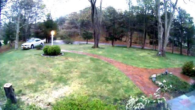 5.1.17 5:50am Front Camera - Guy running off and hiding by neighbor's driveway