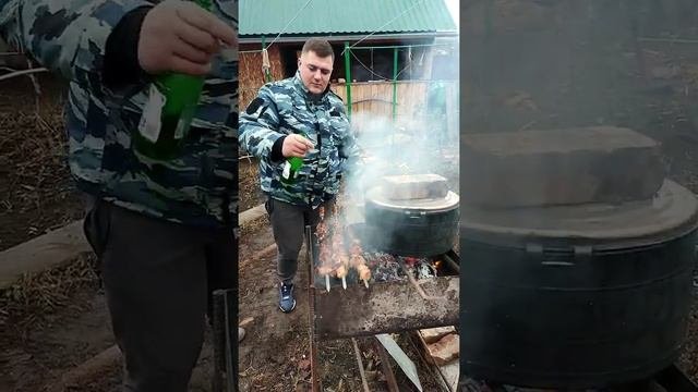 Копчёная рыба, шашлык и баня