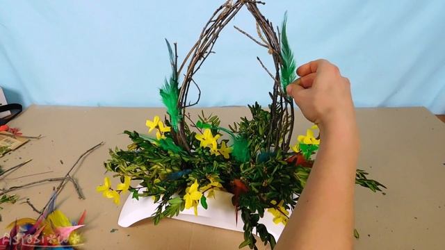 DIY ? Easter egg shape centerpiece, table decoration with boxwood ? (ENG Subtitles) - Speed up #671