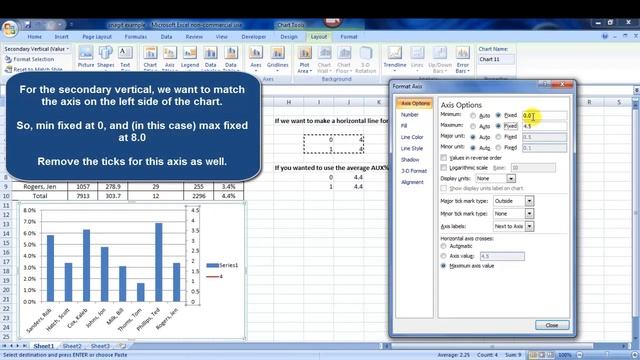 Horizontal Line in Excel 2007