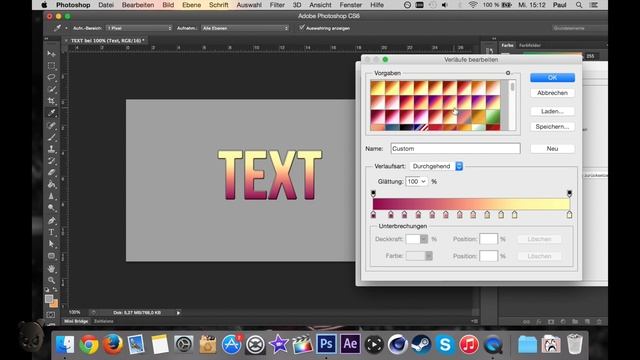 Photoshop Grundlagen Tutorial | Pimp my Channel #1| "Gold-Gradient-Text|