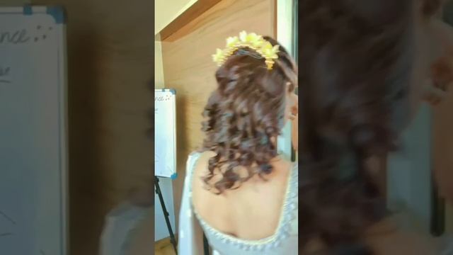 beautiful easy curly hairstyle ✨#samruddhibeautyparour#top #beautyparlour