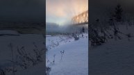 Морозный закат в Карелии