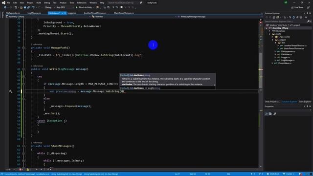 Многопоточность и запись в файл логов unity часть 2
