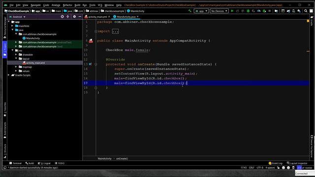 Check Box example { Android Studio Tutorial }