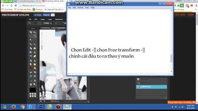 Cách Edit ảnh đầu to đơn giản bằng Photoshop Online