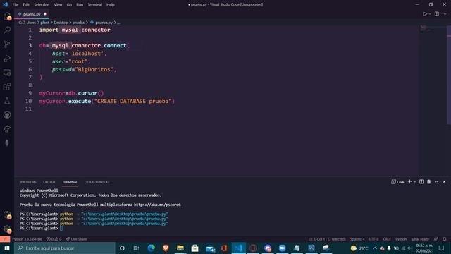 tutorial conectar mySQL con python