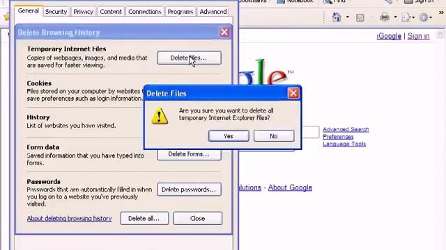 Hướng dẫn xóa Cookie & Cache cho Internet Explorer, Quangcaowebsite.vn - Vnpec.com