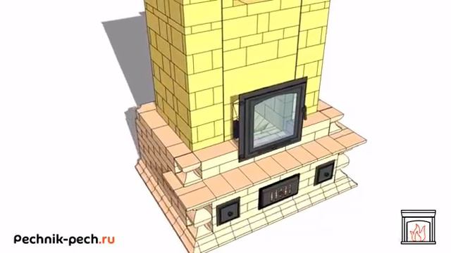 ПОДРОБНАЯ КЛАДКА ПЕЧИ КАМИНА 5x4 кирпича ДЛЯ ДОМА (двухконтурная печь с хлебной камерой Скандинавия)