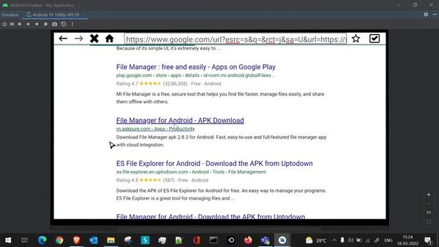 Android TV AVD | Installing Third Party Apps