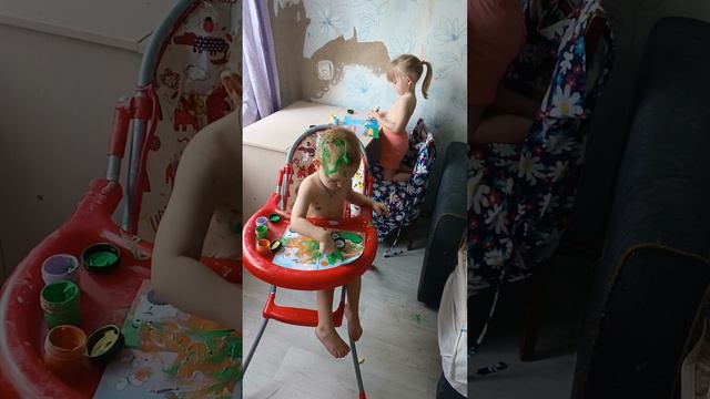 Искусство 🎨 требует жертв 😁😅🤣!!!#дети#рисование#смешноевидео