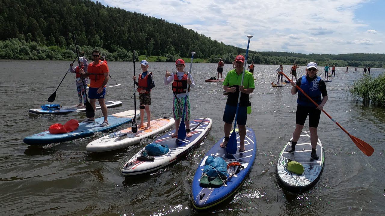 Сплав на SUP по Оке в сильный ветер 19062022