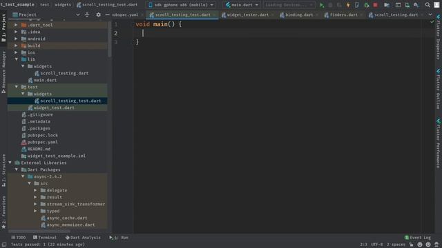 Flutter Widget Testing - Test Scrollable Widgets - Test AssertionError in Widget